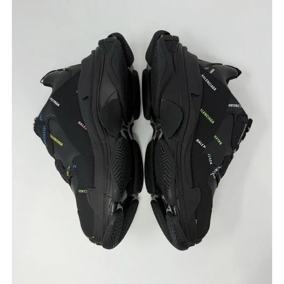 Balenciaga Triple S All Over Logo Sneaker Black/Multi 8 US 41 EU